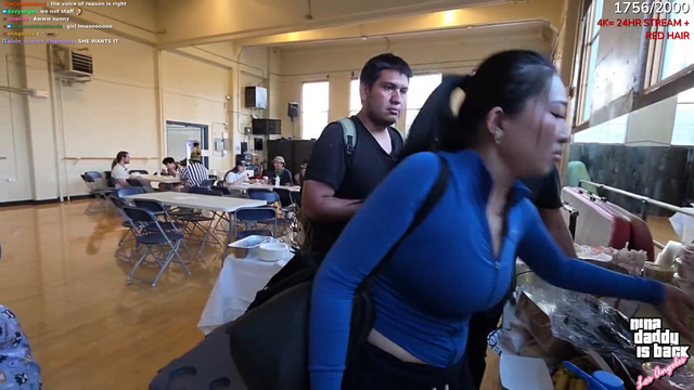 Nina stealing all the food.