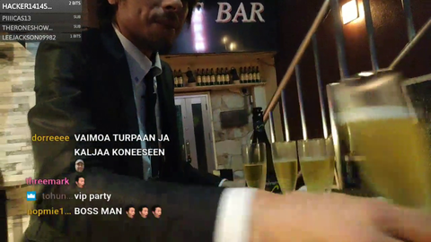Store manager gives out free champagne but is not gonna miss out on it
