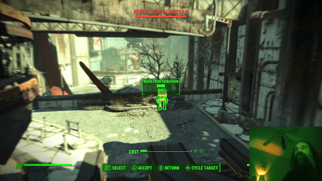Aris trie out ranged melee F.A.T.S. in Fallout 4