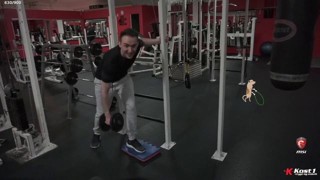 Knut trying to help a Pepega work out