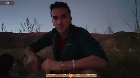Stream sniper approaches hitch hiker in the colorado mountains