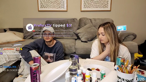 Erobb saves himself from sleeping on the couch.