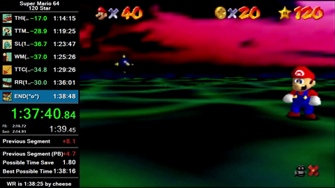 Batora misses super mario 64 120 star world record by 3 seconds