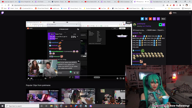 Emiru tuned into Mizkif for a second
