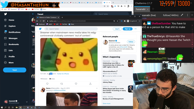 Hasan finds out why he is blocked