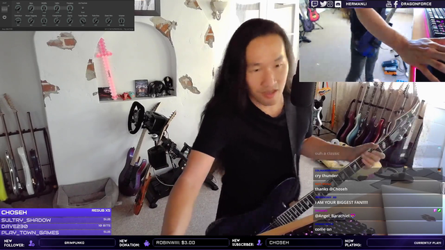 Herman Li (guitarist of Dragonforce) has his vods muted/removed because he plays the band's older songs