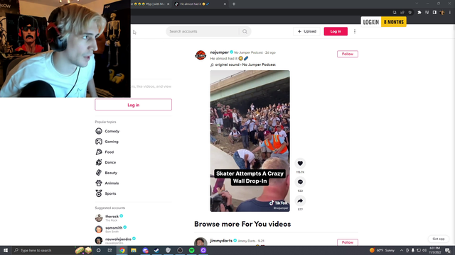 xQc checks out Kai's stream