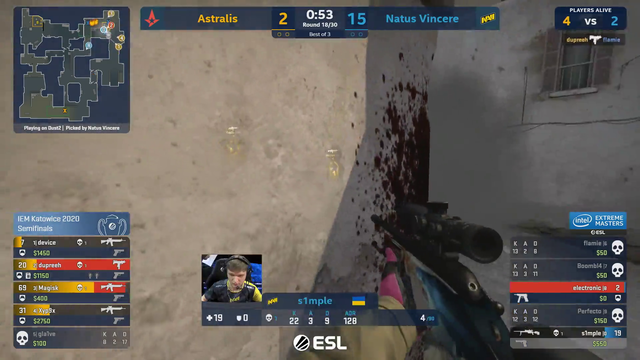 s1mple is smurfing at Katowice CSGO event