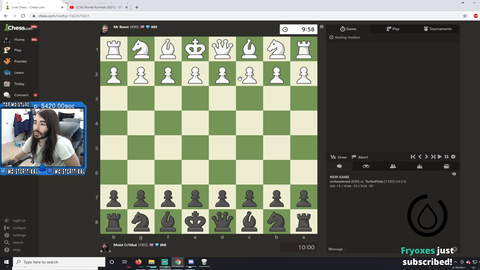 Charlie premoves the whole opening vs Mr Beast