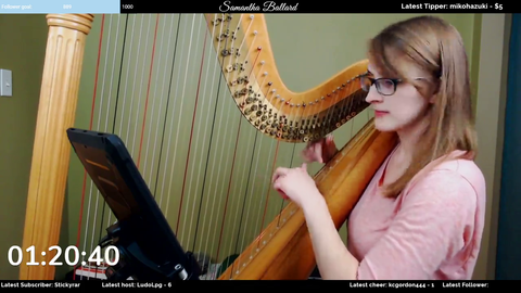 Streamer Plays Octopath Traveler Soundtrack on Harp - Primrose, the Dancer