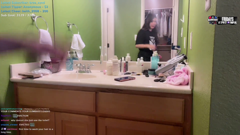 Emily washes her hair