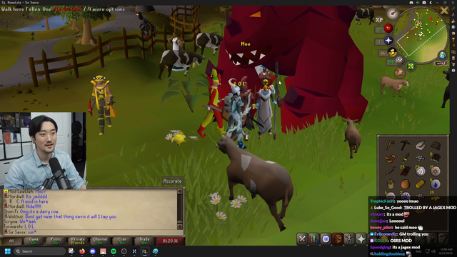 Savix first time trying OSRS and a Jagex Mod shows up to say hi