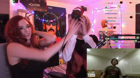 Amouranth gets a little close to XQC