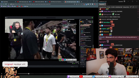 Adin Ross plays emotional video about his relationship with Hasan, "I ain't being lil bro no more"