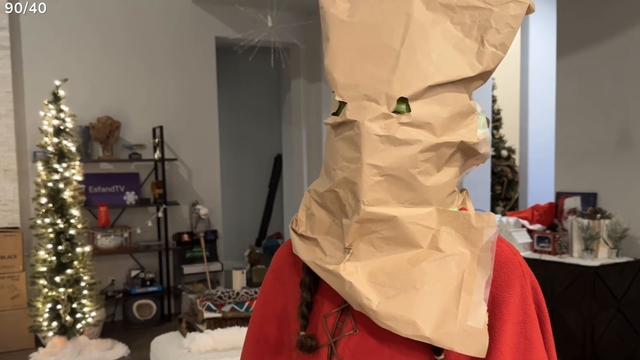 Bonnie removes the bag