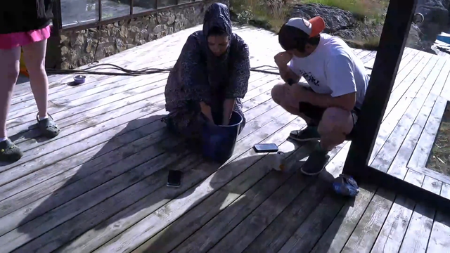 Yabbe opening a can of surströmming