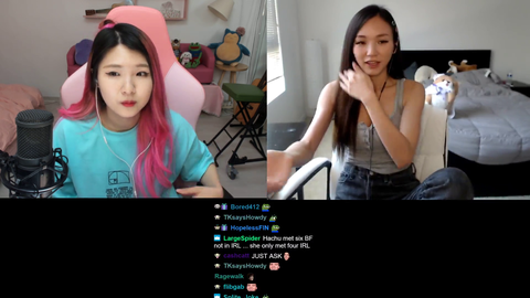 Water shows Hachu how to attract a man she likes