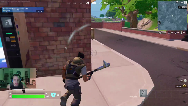 Tyler getting the H1Z1 treatment in Fortnite