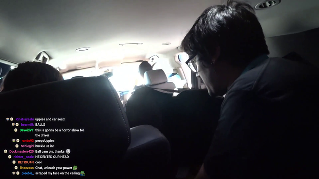 Tectone gets in a uber in the most embarrassing way possible