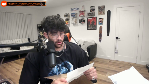 Hasan gets emotional after receving a package from viewer