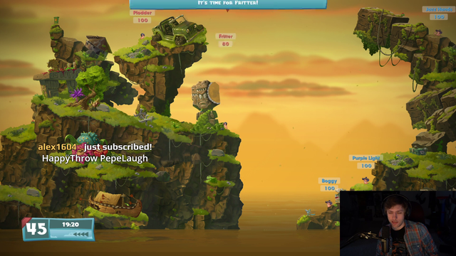 Happy's first game in Worms W.M.D