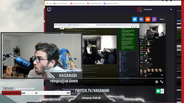 Hasan bullies Trainwrecks
