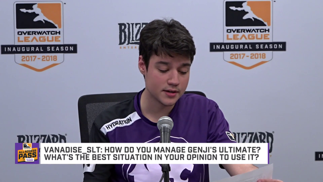 Hydration explains the best time to use genji's ultimate