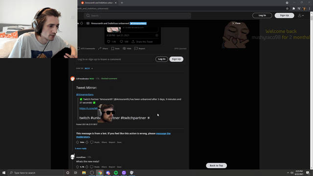 xqc take on the unbans