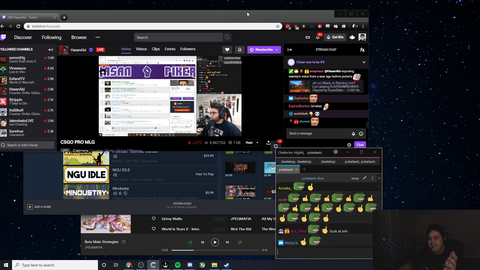 Poke's chat bullying Hasan's chat