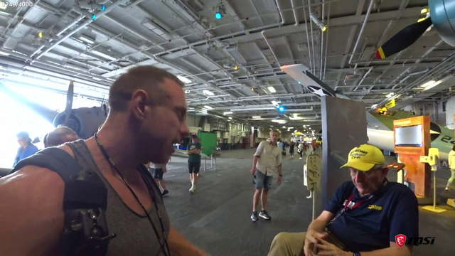 Knut spots a vanishing crew member aboard the USS Midway.
