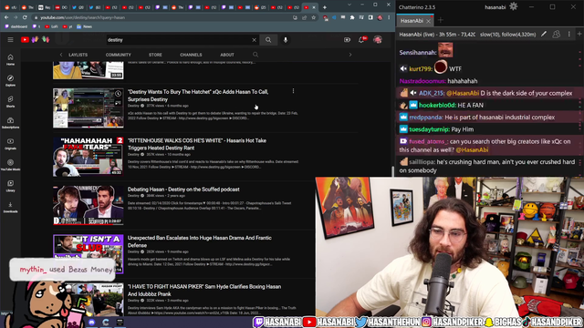 Hasan on Destiny’s Obsession With Him