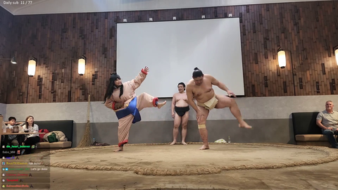 Jinny becomes a sumo wrestler