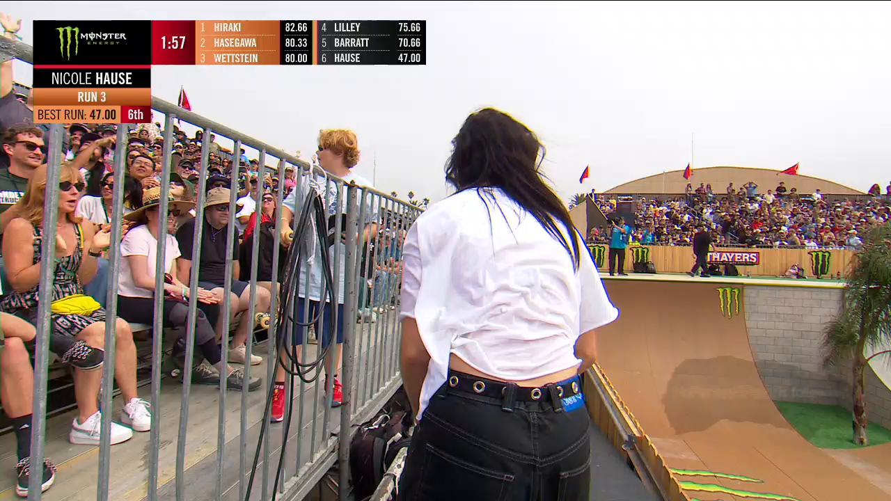 Nicole Hause Jumping in the Hottub to end her run at the Xgames