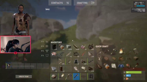 TenZ makes a new friend on rust