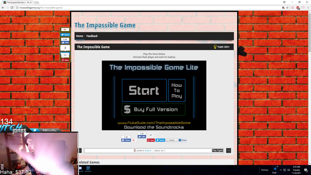 Mitch's first try on Impossible game