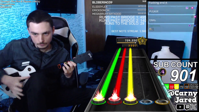 CarnyJared gets WR on through the fire and flames 180% speed FC