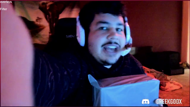 Greek opens a PO Box delivery.