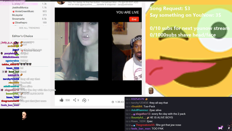 Dank and his cousin troll bootleg Snooki on Younow