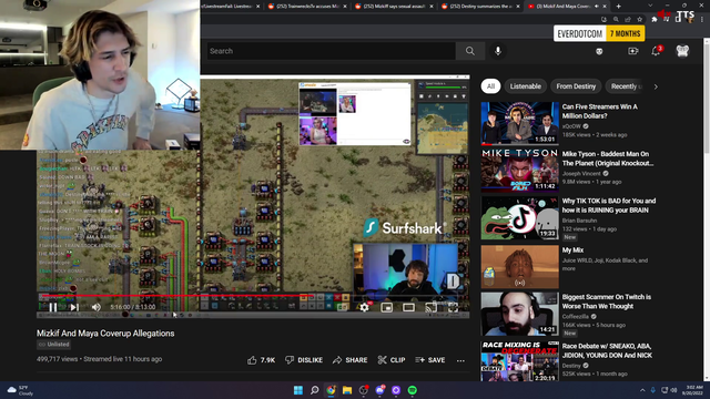 xQc says that most of this drama was already public but people were blind too it
