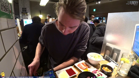 Japan streamer overly enthusiastic shares his food...again