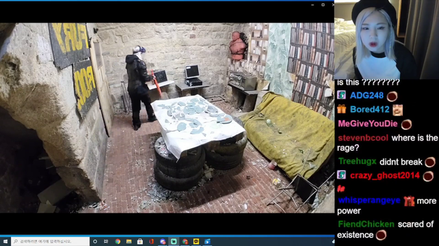 HAchubby unleashes her pent up rage on an innocent monitor