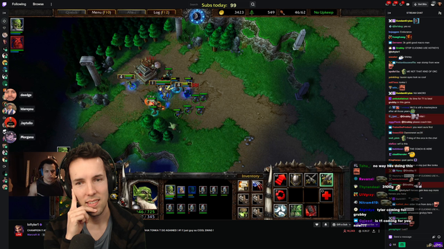 Grubby bullying a totally new player to the game