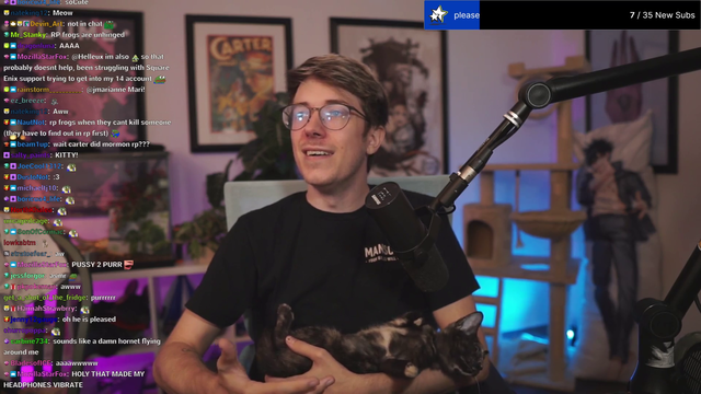Carter's new guest is a handful