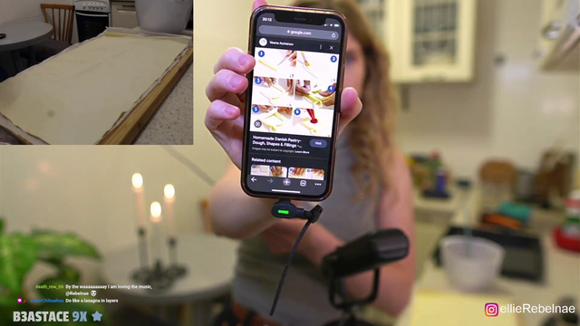 Cooking streamer on fire