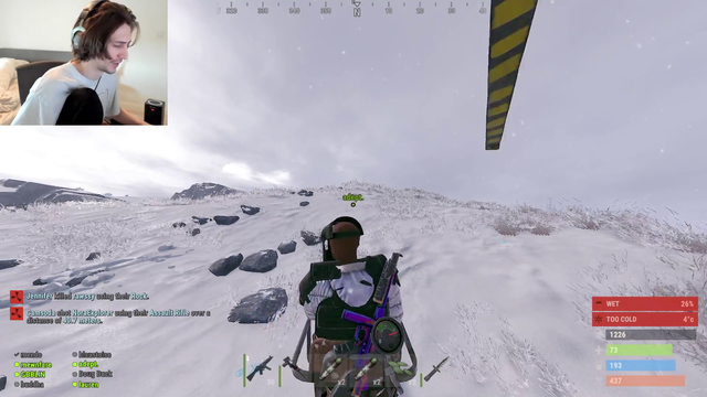 xQc takes off on slope flawlessly