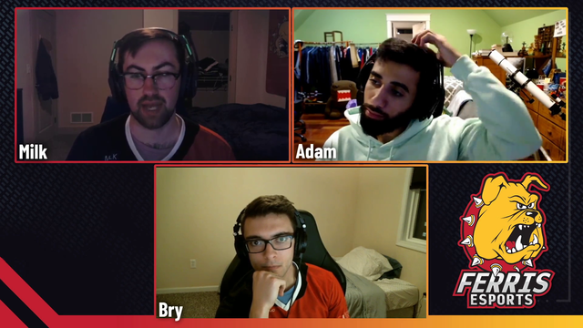 Moan derails collegiate broadcast. Hosts can't keep it together