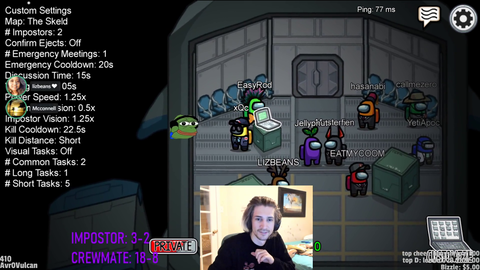 JustAMinx plays an among us game with xQc