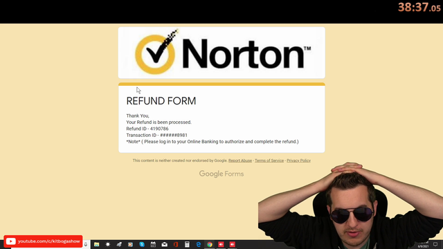 "Your refund is been processed"