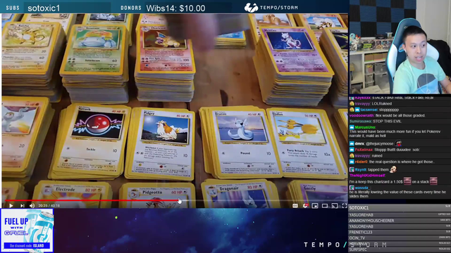Island keeping his stack of cards in mint condition