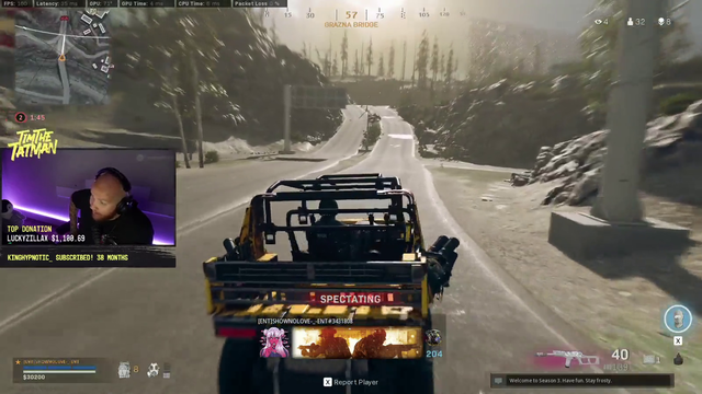 Tim's impressed by a fellow Warzone player